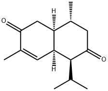 (1S,4R,4AS,8AR)-1,3,4,4A,5,8A-六氫-4,7-二甲基-1-(1-甲基乙基)-2,6-萘二酮 結(jié)構(gòu)式