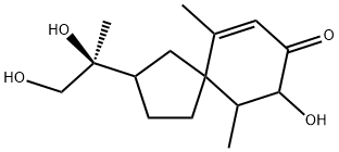 3,11,12-三羟基螺旋菌-1(10)-烯-2-酮 结构式