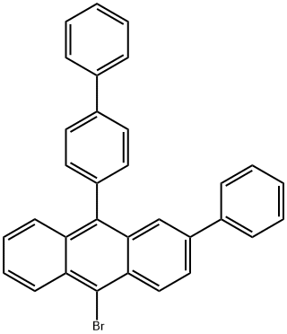 9-[1,1<i></i>'-联苯]-4-基-10-溴-2-苯基蒽 结构式