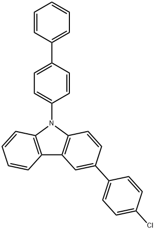 9-[1,1<i></i>'-联苯]-4-基-3-(4-氯苯基)-9H-咔唑 结构式