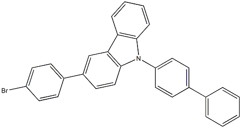 9-Biphenyl-4-yl-3-(4-broMo-phenyl)-9H-carbazole 結(jié)構(gòu)式