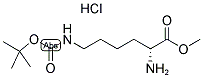 N<i></i>'-BOC-D-赖氨酸甲酯盐酸盐 结构式