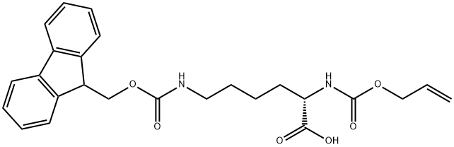 N6-[芴甲氧羰基]-N2-[(2-丙烯基氧基)羰基]-L-賴氨酸 結(jié)構(gòu)式