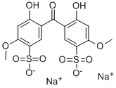 2,2<i></i>'-二羟基-4,4<i></i>'-二甲氧基二苯甲酮-5,5<i></i>'-二磺酸钠 结构式