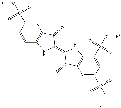 靛蓝胭脂红三钾 结构式