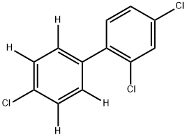 2,4,4<i></i>'-Trichlorobiphenyl-2<i></i>',3<i></i>',5<i></i>',6<i></i>'-d4 結(jié)構(gòu)式