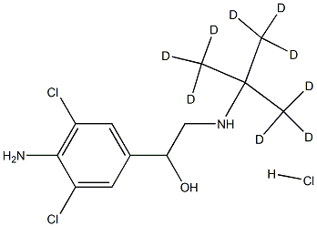 克倫特羅-D9 鹽酸鹽 結(jié)構(gòu)式