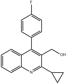 2-環(huán)丙基-4-(4-氟苯基)-3-喹啉甲醇 結(jié)構(gòu)式