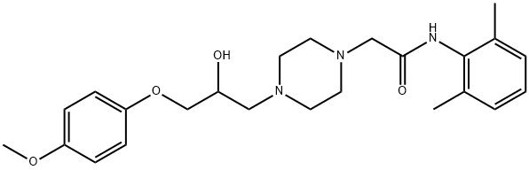 N-(2,6-Dimethylphenyl)-4-[2-hydroxy-3-(4-methoxyphenoxy)propyl]-1-piperazineacetamide 結(jié)構(gòu)式