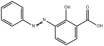 Benzoic acid, 2-hydroxy-3-(2-phenyldiazenyl)- 結(jié)構(gòu)式
