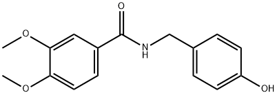N-(4-羥基芐基)-3,4-二甲氧基苯甲酰胺 結(jié)構(gòu)式