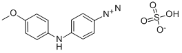 4-重氮基-4<i></i>'-甲氧基二苯胺硫酸盐 结构式