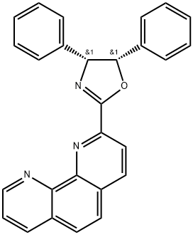 (4R,5S)-2-(1,10-菲咯啉-2-基)-4,5-二苯基-4,5-二氫惡唑 結(jié)構(gòu)式