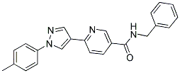 N-BENZYL-6-[1-(4-METHYLPHENYL)-1H-PYRAZOL-4-YL]NICOTINAMIDE 結(jié)構(gòu)式