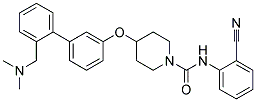 N-(2-CYANOPHENYL)-4-((2<i></i>'-[(DIMETHYLAMINO)METHYL]BIPHENYL-3-YL)OXY)PIPERIDINE-1-CARBOXAMIDE 結(jié)構(gòu)式