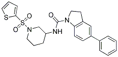 5-PHENYL-N-[1-(2-THIENYLSULFONYL)PIPERIDIN-3-YL]INDOLINE-1-CARBOXAMIDE 結(jié)構(gòu)式