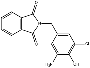 2-(3-氨基-5-氯-4-羟基苄基)-1H-异吲哚-1,3(2H)-二酮 结构式