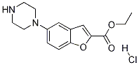 5-(1-哌嗪基)-2-苯并呋喃羧酸乙酯盐酸盐 结构式