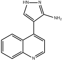 4-(4-喹啉基)-1H-吡唑-3-胺 结构式