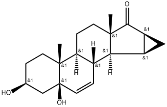 (3b,5b,15a,16a)-15,16-二氢-3,5-二羟基-3<i></i>'H-环丙并[15,16]雄甾-6,15-二烯-17-酮 结构式