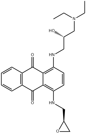 1-[[(2S)-3-(二乙基氨基)-2-羟基丙基]氨基]-4-[[(2S)-2-环氧乙烷基甲基]氨基]-9,10-蒽醌 结构式