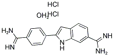 4ˊ,6-二脒基-2-苯基吲哚二鹽酸鹽 結(jié)構(gòu)式