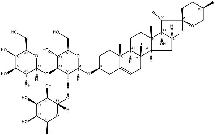 17-羟基纤细薯蓣皂苷 结构式