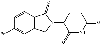 3-(5-溴-1-氧代异吲哚-2-基)哌啶-2,6-二酮 结构式