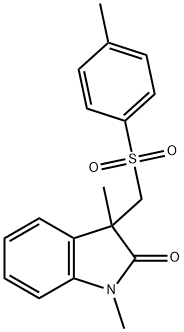 2H-Indol-2-one, 1,3-dihydro-1,3-dimethyl-3-[[(4-methylphenyl)sulfonyl]methyl]- 結(jié)構(gòu)式