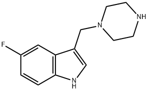 5-Fluoro-3-(1-piperazinylmethyl)Indole 結(jié)構(gòu)式