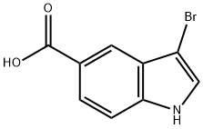 3-溴吲哚-5-甲酸 结构式