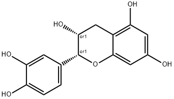 cis-(±)-2-(3,4-dihydroxyphenyl)-3,4-dihydro-2H-1-benzopyran-3,5,7-triol 結(jié)構(gòu)式