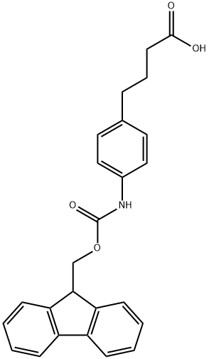4-(FMOC-4-氨基苯基)丁酸 結(jié)構(gòu)式