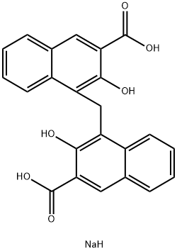 4,4<i></i>'-亚甲双(3-羟基-2-萘酸)二钠盐 结构式