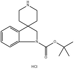 螺[3H-吲哚-3,4<i></i>'-哌啶]-1(2H)-甲酸, 1,1-二甲基乙酯, 盐酸盐 结构式