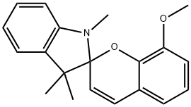 螺[1,3,3-三甲基吲哚-(8<i></i>'-甲氧基苯并二氢吡喃)] 结构式