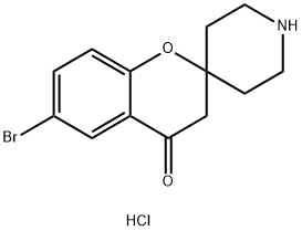 6-溴螺[色满-2,4<i></i>'-哌啶]-4-酮盐酸盐 结构式