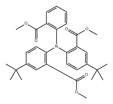 BENZOIC ACID, 2,2<i></i>'-[[2-(METHOXYCARBONYL)PHENYL]IMINO]BIS[5-(1,1-DIMETHYLETHYL)-, 1,1<i></i>'-DIMETHYL ESTER 结构式