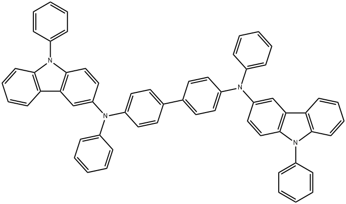 N,N-苯基-N,N-(9-苯基-3-咔唑基)-1,1<i></i>'-联苯-4,4<i></i>'-二胺 结构式