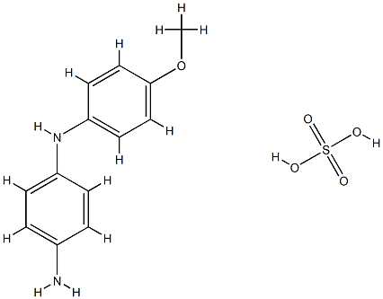 变胺蓝B硫酸盐(=4-氨基-4<i></i>'-甲氧基二苯胺硫酸盐)[用于铁-滴定] 结构式