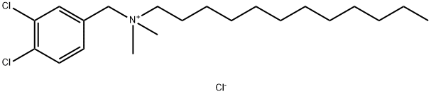(3,4-dichlorobenzyl)dodecyldimethylammo<i></i>nium chloride, 102-30-7, 结构式