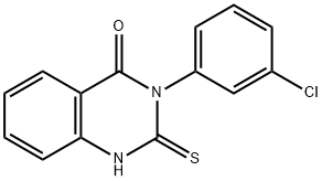 喹唑啉-4(3H)-酮,3-(3-氯苯基)-2-巯基-, 1028-38-2, 结构式