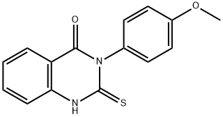 2,3-二氢-3-(4-甲氧基苯基)-2-硫代-4(1H)-喹唑啉酮, 1031-88-5, 结构式