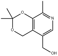 (2,2,8三甲基-4H-[1,3]二氧杂环己二烯并[4,5-C]吡啶-5-基)甲醇, 1136-52-3, 结构式