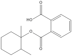 邻苯二甲酸单二甲基环己酯, 1322-94-7, 结构式