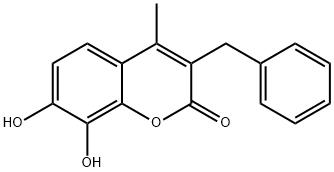 3-苄基-7,8-二羟基-4-甲基-2H-苯并吡喃-2-酮, 1658-77-1, 结构式