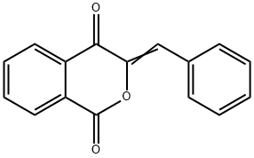 (Z)-3-苄烯-3H-异苯并吡喃-1,4-二酮, 1681-79-4, 结构式