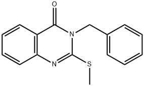 2-(甲基硫代)-3-(苯基甲基)-4(3H)-喹唑啉酮, 1688-81-9, 结构式