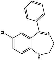 7-Chloro-2,3-dihydro-5-phenyl-1H-1,4-benzodiazepine, 1694-78-6, 结构式