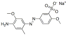 SODIUM 5-[(4-AMINO-5-METHOXY-O-TOLYL)AZO]-2-METHOXYBENZENESULPHONATE, 1937-40-2, 结构式